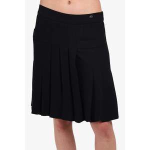 Pre-loved Chanel™ 2012 Fall Black Silk Pleated Mini Skirt Size 40
